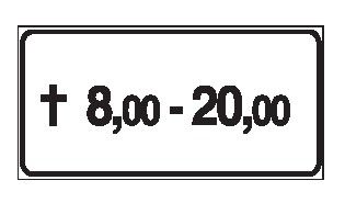 Cartello 50x25 cm Alluminio Scatolato RIFR. CL. 1 8:00-20:00 VALIDITÁ GIORNI FERIALI