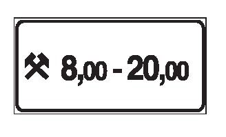 Cartello 50x25 cm Lamiera Scatolata RIFR. CL. 2 8:00-20:00 VALIDITÁ GIORNI FESTIVI