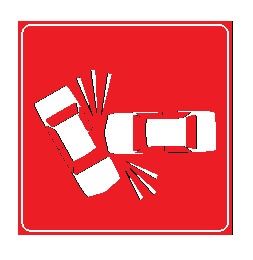 Cartello 60x60 cm Alluminio Scatolato Classe 1 INCIDENTE