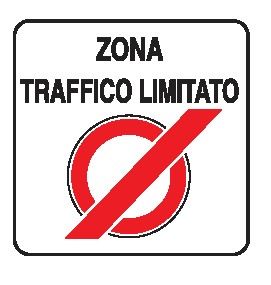Cartello 60x60 cm Alluminio Scatolato Classe 2 FINE ZONA A TRAFFICO LIMITATO