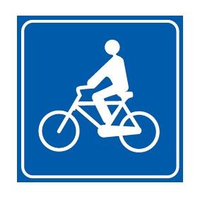 Cartello 60x60 cm Lamiera Scatolata Classe 1 ATTRAVERSAMENTO CICLABILE