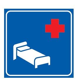 Cartello 60x60 cm Lamiera Scatolata Classe 1 OSPEDALE