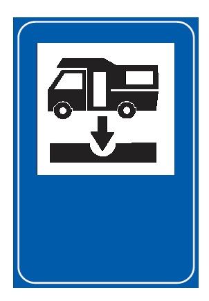 Cartello 60x90 cm Alluminio Scatolato Classe 1 AREA ATTREZZATA CON IMPIANTI DI SCARICO