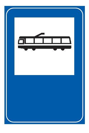 Cartello 60x90 cm Alluminio Scatolato Classe 1 FERMATA TRAM