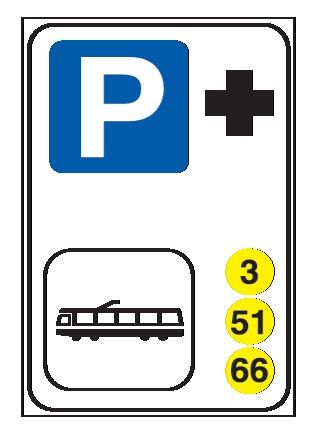 Cartello 60x90 cm Alluminio Scatolato Classe 1 PARCHEGGIO DI SCAMBIO CON TRAM