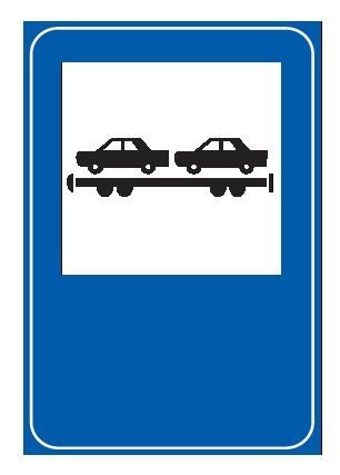 Cartello 60x90 cm Lamiera Scatolata Classe 1 AUTO SU TRENO