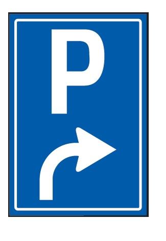 Cartello 60x90 cm Lamiera Scatolata Classe 1 PREAVVISO DI PARCHEGGIO AVANTI