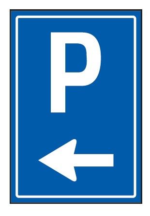 Cartello 60x90 cm Lamiera Scatolata Classe 1 PREAVVISO DI PARCHEGGIO AVANTI A SINISTRA