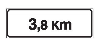Cartello 80x27 cm Alluminio Scatolato Classe 1 DISTANZA