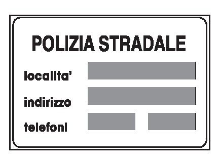 Cartello 90x60 cm Alluminio Scatolato Classe 1 POLIZIA STRADALE