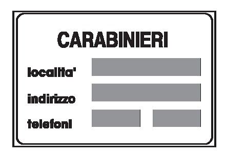 Cartello 90x60 cm Lamiera Scatolata Classe 2 CARABINIERI