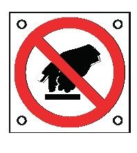 Cartello All. 60x60 mm DIVIETO DI NON TOCCARE