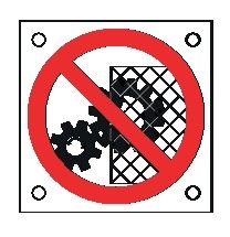 Cartello All. 60x60 mm DIVIETO DI RIMUOVERE I DISPOSITIVI DI PROTEZIONE