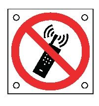 Cartello All. 60x60 mm DIVIETO USO CELLULARI
