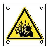 Cartello All. 60x60 mm PERICOLO NEBULIZZAZIONE