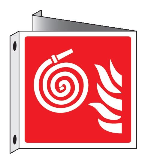 Cartello bifacciale in All. 400x400 IDRANTE (SIMBOLO GIRELLA)