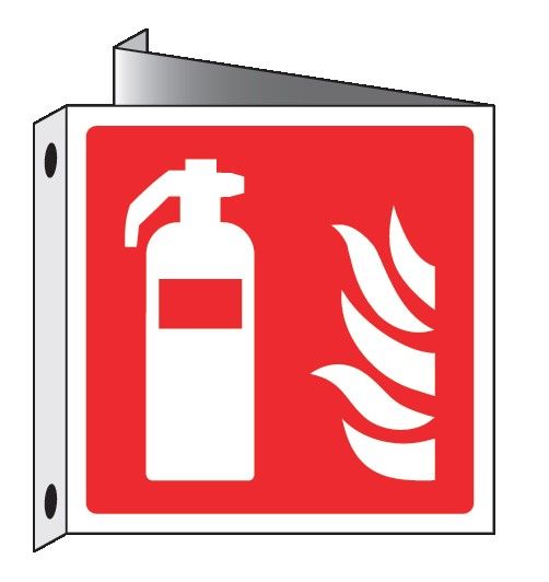 Cartello bifacciale Triangolato in All. 155x155 ESTINTORE ANTINCENDIO