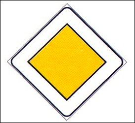 Cartello diritto di precedenza lato 90 cm