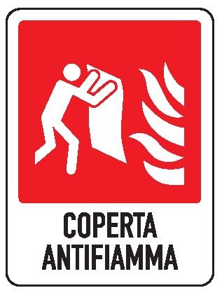 Cartello in All. 110x140 mm COPERTA ANTIFIAMMA