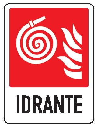 Cartello in All. 110x140 mm IDRANTE (PITTOGRAMMA GIRELLA)