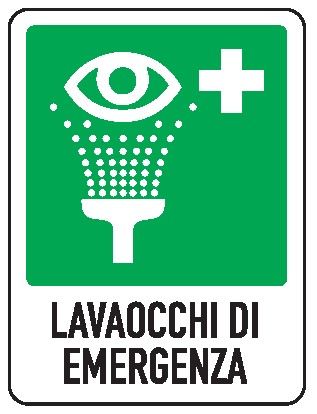 Cartello in All. 110x140 mm LAVAOCCHI DI EMERGENZA