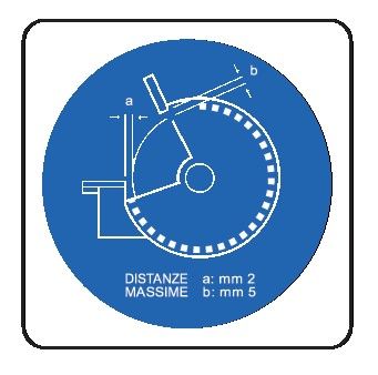 Cartello in All. 115x115 mm È OBBLIGATORIO RISPETTARE LA DISTANZA MASSIMA STABILITA