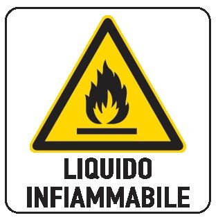 Cartello in All. 150x200 mm LIQUIDO INFIAMMBILE