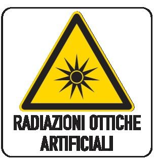 Cartello in All. 150x200 mm RADIAZIONI OTTICHE ARTIFICIALI