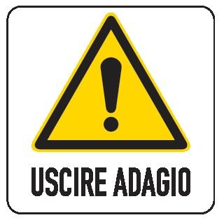 Cartello in All. 150x200 mm USCIRE ADAGIO