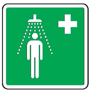 Cartello in All. 155x155 mm DOCCIA DI EMERGENZA