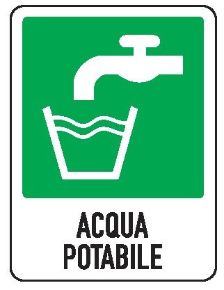 Cartello in All. 155x205 mm ACQUA POTABILE
