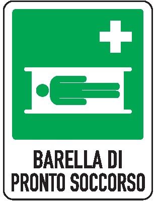 Cartello in All. 155x205 mm BARELLA DI PRONTO SOCCORSO