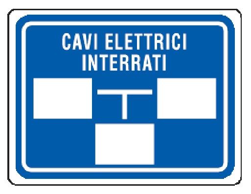 Cartello in All. 200x150 mm CAVI ELETTRICI INTERRATI