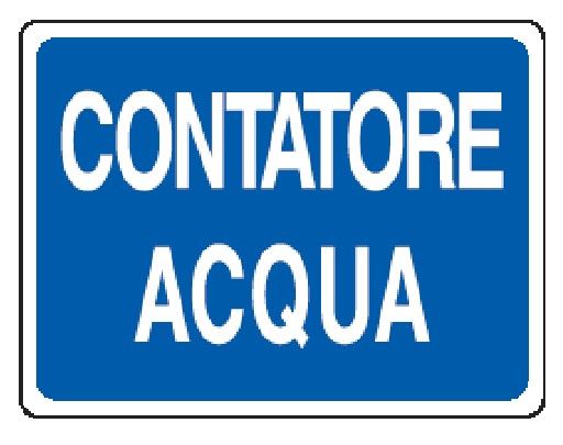 Cartello in All. 200x150 mm CONTATORE ACQUA