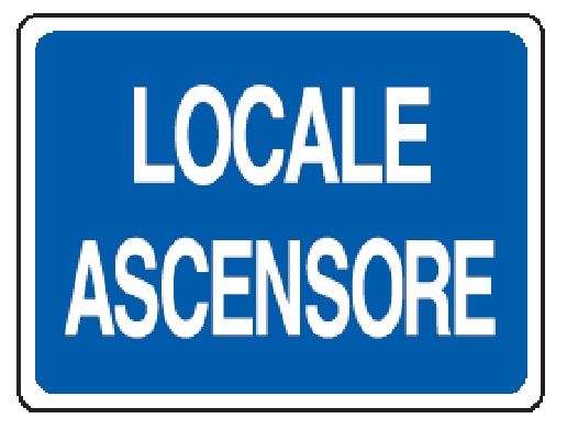 Cartello in All. 200x150 mm LOCALE ASCENSORE