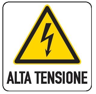 Cartello in All. 200x300 mm ALTA TENSIONE
