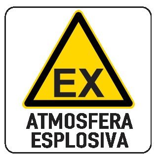 Cartello in All. 200x300 mm ATMOSFERA ESPLOSIVA