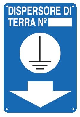 Cartello in All. 200x300 mm DISPERSORE DI TERRA N°