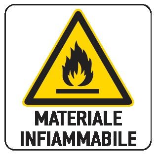 Cartello in All. 200x300 mm MATERIALE INFIAMMBILE