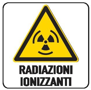 Cartello in All. 200x300 mm RADIAZIONI IONIZZANTI