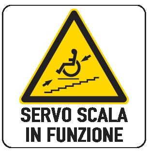 Cartello in All. 200x300 mm SERVO SCALA IN FUNZIONE