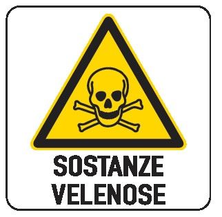 Cartello in All. 200x300 mm SOSTANZE VELENOSE