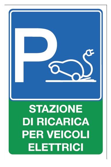Cartello in All. 200x300 P Stazione Di Ricarica Per Veicoli Elettrici