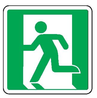 Cartello in All. 245x245 mm USCITA DI EMERGENZA A SX