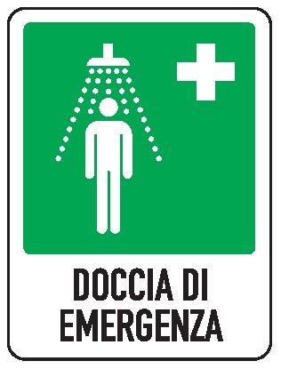 Cartello in All. 245x325 mm DOCCIA DI EMERGENZA