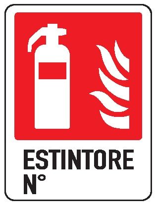 Cartello in All. 245x325 mm ESTINTORE N°
