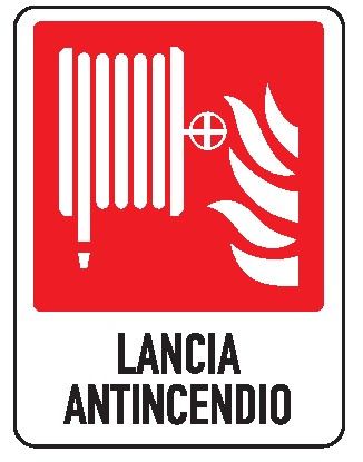 Cartello in All. 245x325 mm LANCIA ANTINCENDIO