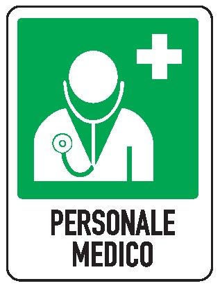 Cartello in All. 245x325 mm PERSONALE MEDICO