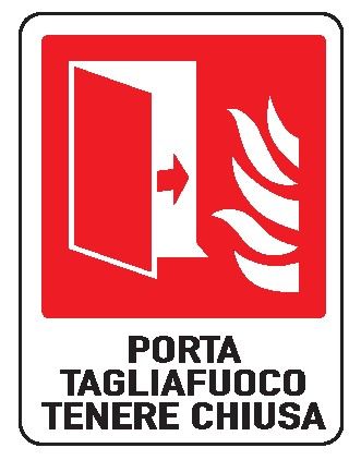 Cartello in All. 245x325 mm PORTA TAGLIAFUOCO TENERE CHIUSA