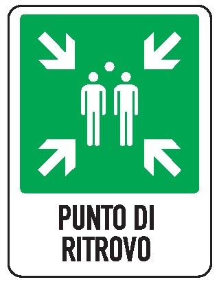 Cartello in All. 245x325 mm PUNTO DI RITROVO